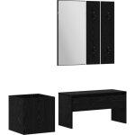 Ensemble de meubles d'entre 5 pcs chne noir, argent vidaxl