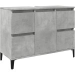 Vidaxl - meuble d'�vier gris b�ton 80x33x60 cm bois d'ing�nierie