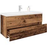 Vidaxl - meuble lavabo avec bassin et robinet int�gr�s vieux bois