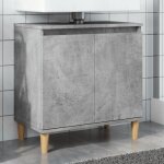 Vidaxl - meuble de lavabo gris b�ton 58x33x60 cm bois d'ing�nierie