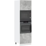 Vidaxl - meuble micro - ondes 'lyon' gris b�ton 60 x 57 x 207 cm bois d'ing�nierie