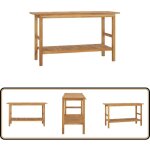 Vidaxl - meuble de salle de bain bois de teck solide 132x45x75 cm - armoire de salle de bain - meuble ...