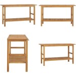 Vidaxl - meuble de salle de bain bois de teck solide 132x45x75 cm - armoire de salle de bain - meuble ...