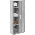 Vidaxl - meuble de salle de bain avec porte - rouleau sonoma gris