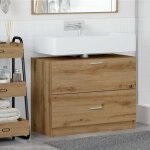 Vidaxl - meuble sous lavabo en ch�ne artisanal 78x37x59 cm en bois reconstitu�