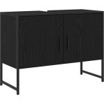 Meuble sous - vasque de salle de bain chne noir 80 x 30 x 60 cm vidaxl