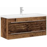 Vidaxl - meuble sous - vasque avec lavabo avec tiroir 2 pcs bois ancien