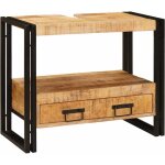 Vidaxl - meuble sous - vasque de salle de bain bois de mangue massif, fer