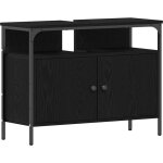 Vidaxl - meuble sous - vasque de salle de bain chêne noir 80 x 30 x 60 cm Vidaxl - meuble sous - vasque de salle de bain chêne noir 80 x 30 x 60 cm