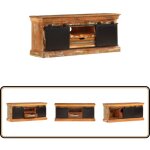 Vidaxl - meuble tv 110 x 30 x 45 cm bois de rcupration massif - meubles tv - meubles rustique - meuble ...