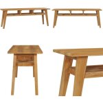 Vidaxl - meuble tv 120x35x45 cm bois de teck massif - meubles tv - meuble tv - meuble tv en bois - support ...