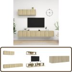 Vidaxl - meubles tv 3 pcs chêne sonoma bois d'ingénierie - meuble tv mural - meuble tv suspendue - armoire ... Vidaxl - meubles tv 3 pcs chêne sonoma bois d'ingénierie - meuble tv mural - meuble tv suspendue - armoire ...