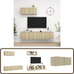 Vidaxl - meubles tv 3 pcs chêne sonoma bois d'ingénierie - meuble tv mural - meuble télé suspendue - ... Vidaxl - meubles tv 3 pcs chêne sonoma bois d'ingénierie - meuble tv mural - meuble télé suspendue - ...