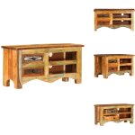 Vidaxl - meuble tv 80x30x40 cm bois de rcupration massif - meubles tv - meuble tv - meuble rangement ...