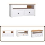 Vidaxl - meuble tv d'angle blanc 93x49x49 cm pin assortiment panama - meubles tv - meuble tv angle - ...