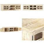 Vidaxl - meuble tv blanc 130x30x36 cm bois massif de manguier - armoire tv - meuble tv - meuble ancien ... Vidaxl - meuble tv blanc 130x30x36 cm bois massif de manguier - armoire tv - meuble tv - meuble ancien ...