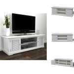 Vidaxl - meuble tv blanc bois - meubles tv - meuble tv blanc - meuble tv design - meuble tv moderne - ...