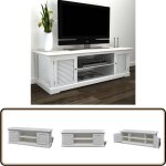 Vidaxl - meuble tv blanc bois - meubles tv - meuble tv blanc - meuble tv design - meuble tv moderne - ...