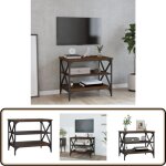 Vidaxl - meuble tv chêne marron 60x40x50 cm bois d'ingénierie - meubles tv - table basse industrielle ... Vidaxl - meuble tv chêne marron 60x40x50 cm bois d'ingénierie - meubles tv - table basse industrielle ...