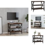 Vidaxl - meuble tv chêne marron 60x40x50 cm bois d'ingénierie - meubles tv - table basse industrielle ... Vidaxl - meuble tv chêne marron 60x40x50 cm bois d'ingénierie - meubles tv - table basse industrielle ...