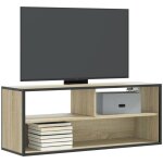 Vidaxl - meuble tv ch�ne sonoma 100x31x39, 5cm bois d'ing�nierie et m�tal