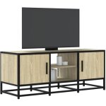 Vidaxl - meuble tv ch�ne sonoma 100x35x41 cm bois d'ing�nierie et m�tal