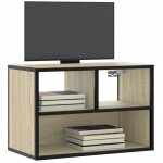 Vidaxl - meuble tv chne sonoma 60x31x39, 5 cm bois d'ingnierie et mtal