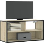 Vidaxl - meuble tv chne sonoma 80x31x39, 5 cm bois d'ingnierie et mtal