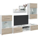 Vidaxl meubles tv avec lumière led 5pcs chêne sonoma bois d'ingénierie Vidaxl meubles tv avec lumière led 5pcs chêne sonoma bois d'ingénierie