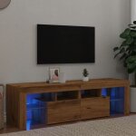 Vidaxl - meuble tv avec lumi�res led ch�ne artisanal bois d'ing�nierie