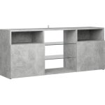 Meuble tv avec lumières led gris béton 120x30x50 cm Meuble tv avec lumières led gris béton 120x30x50 cm
