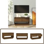 Vidaxl - meuble tv marron miel 74x34x40 cm bois de pin massif - meuble tv - meuble tv bois - meuble tv ...