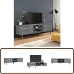 Vidaxl - meuble tv molde gris 158x40x49 cm bois de pin massif - meuble tv - meuble televison - meuble ... Vidaxl - meuble tv molde gris 158x40x49 cm bois de pin massif - meuble tv - meuble televison - meuble ...