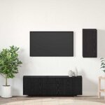 Vidaxl - meuble tv montage mural ch�ne noir bois d'ing�nierie