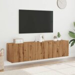 Vidaxl - meubles tv muraux 2 pcs ch�ne artisanal 80x30x41 cm