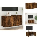 Vidaxl - meuble tv mural ch�ne fum� 80x30x41 cm - meubles tv - meuble tv mural - meuble tv moderne - ...