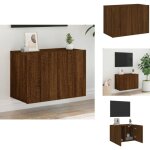 Vidaxl - meuble tv mural chne marron 60x30x41 cm - meuble tv mural - meuble tv suspendu - support tv ...
