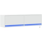Vidaxl - meuble tv mural avec lumi�res led blanc 140x31x38 cm