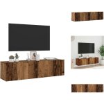 Vidaxl - meuble tv mural vieux bois 120x30x30 cm bois d'ingnierie - meuble tv - meubles tv - support ...