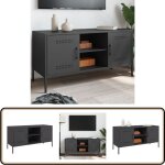 Vidaxl - meuble tv noir 100, 5x39x50, 5 cm acier - meubles tv - meuble tv industriel - meuble tv noir ... Vidaxl - meuble tv noir 100, 5x39x50, 5 cm acier - meubles tv - meuble tv industriel - meuble tv noir ...