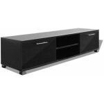 Meuble tv noir brillant 120 x 40, 3 x 34, 7 cm