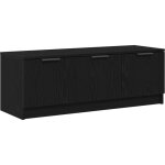 Vidaxl - meuble tv chne noir 102 x 35 x 36, 5 cm bois d'ingnierie
