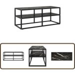 Vidaxl - meuble tv noir avec verre marbre noir 100x40x40 cm - meuble tv - meuble audio - Étagère murale ... Vidaxl - meuble tv noir avec verre marbre noir 100x40x40 cm - meuble tv - meuble audio - Étagère murale ...