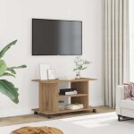Vidaxl - meuble tv roulettes ch�ne artisanal 80x40x45 cm bois ing�nierie