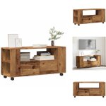 Vidaxl - meuble tv avec roulettes vieux bois bois d'ingénierie - meuble tv - meubles tv - support tv ... Vidaxl - meuble tv avec roulettes vieux bois bois d'ingénierie - meuble tv - meubles tv - support tv ...