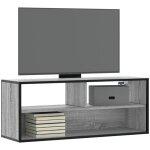 Vidaxl - meuble tv sonoma gris 100x31x39, 5 cm bois d'ing�nierie et m�tal