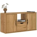 Vidaxl - meuble tv avec tiroir odda 79x24x40 cm bois massif pin