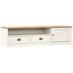 Vidaxl - meuble tv vigo blanc 156x40x40 cm bois massif de pin Vidaxl - meuble tv vigo blanc 156x40x40 cm bois massif de pin