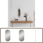 Vidaxl - miroir mural dor 80x35 cm ovale - miroir mural - miroir dor - miroir ovale - dcoration murale ...