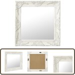 Vidaxl - miroir mural style baroque 50x50 cm blanc - miroir mural - miroir baroque - miroir d�coration ...